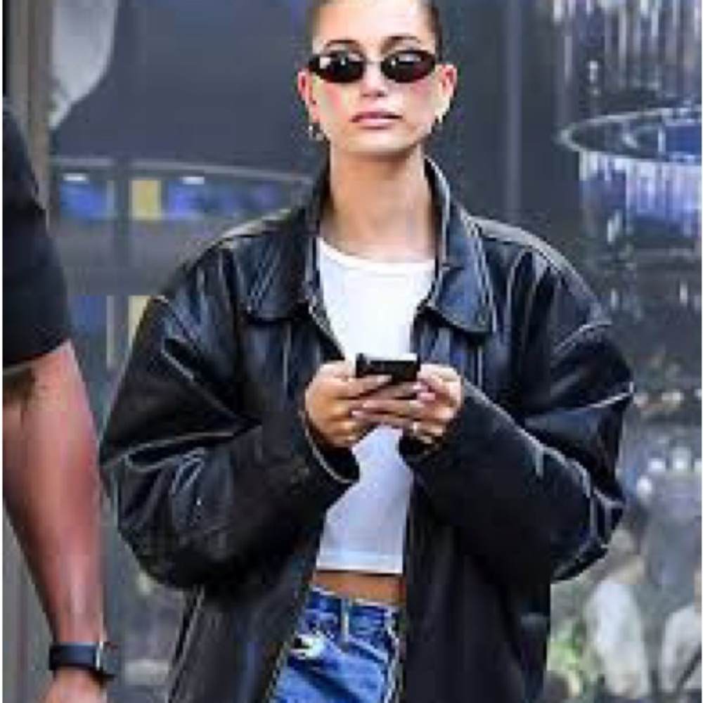 Genuine Leather Aviator Bomber Jacket - Picture 11 of 11